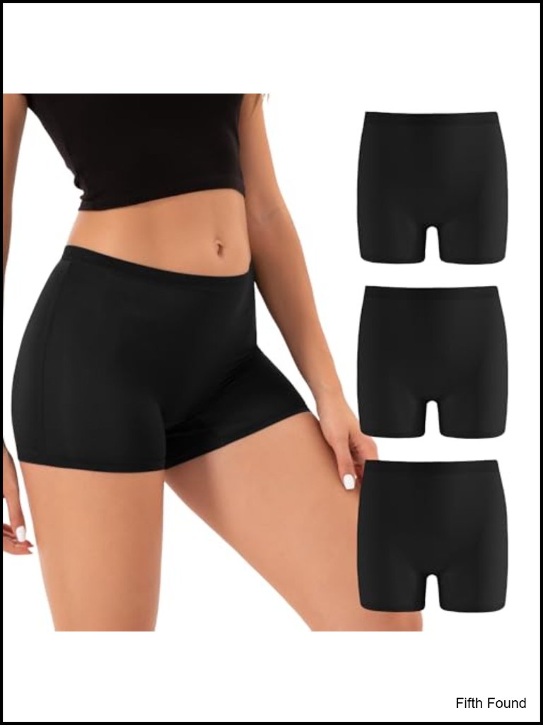 Silky Boxer Briefs Boyshorts Panties 3-Pack Nylon Cotton Crotch Mid-Rise